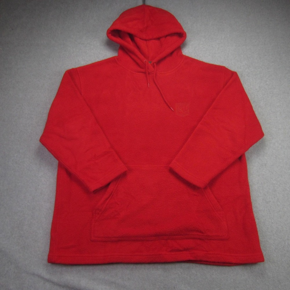 Lauren Ralph Lauren Hoodie Womens M Red Vtg Polartec Fleece Pullover USA READ